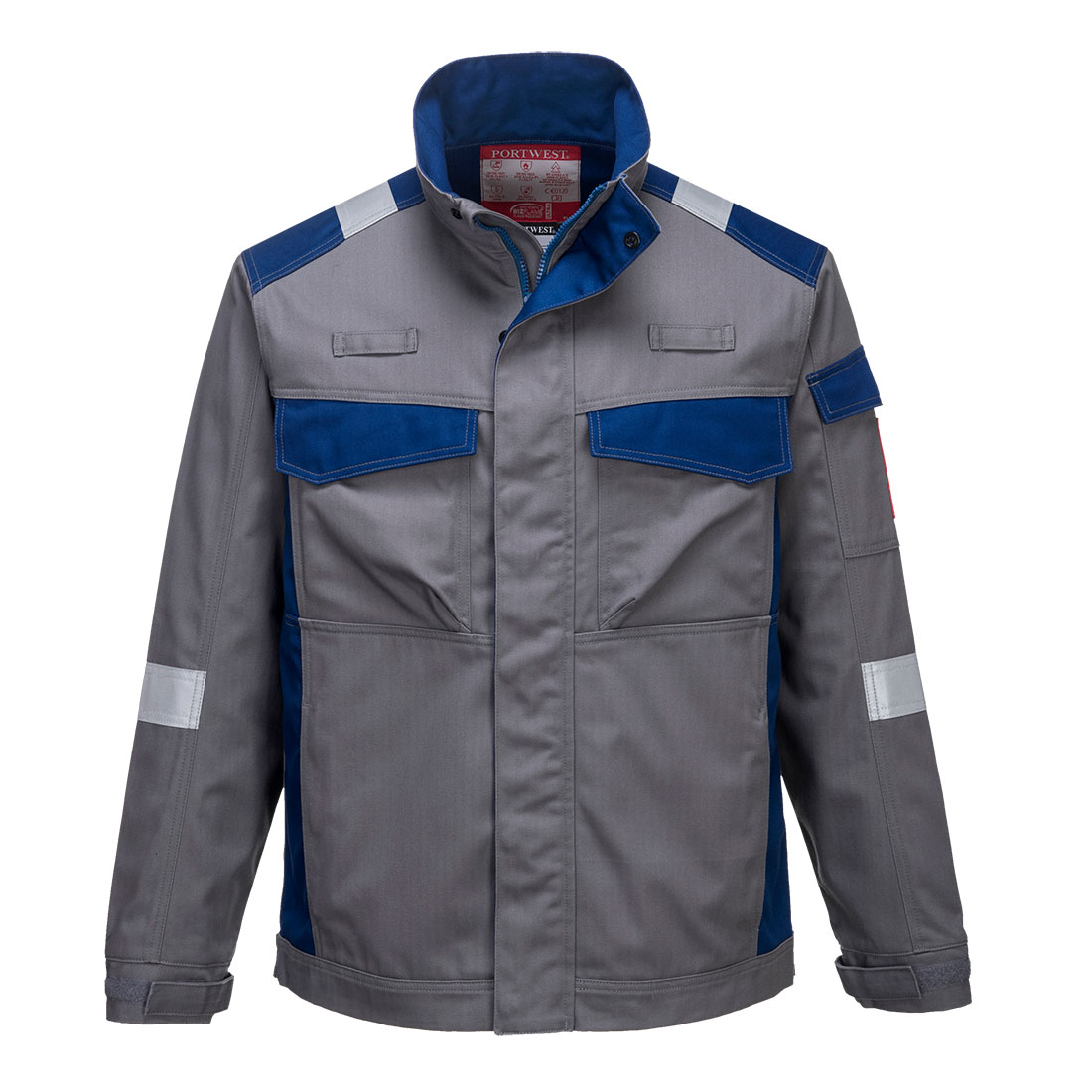 Portwest Bizflame Ultra Two-Tone Jacket - Grey Front