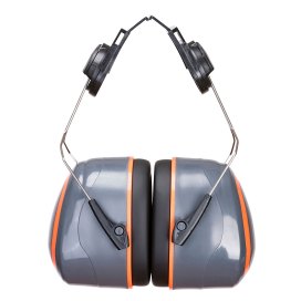 PW62 - HV Extreme Ear Muff Helmet Mounted Grey/Orange